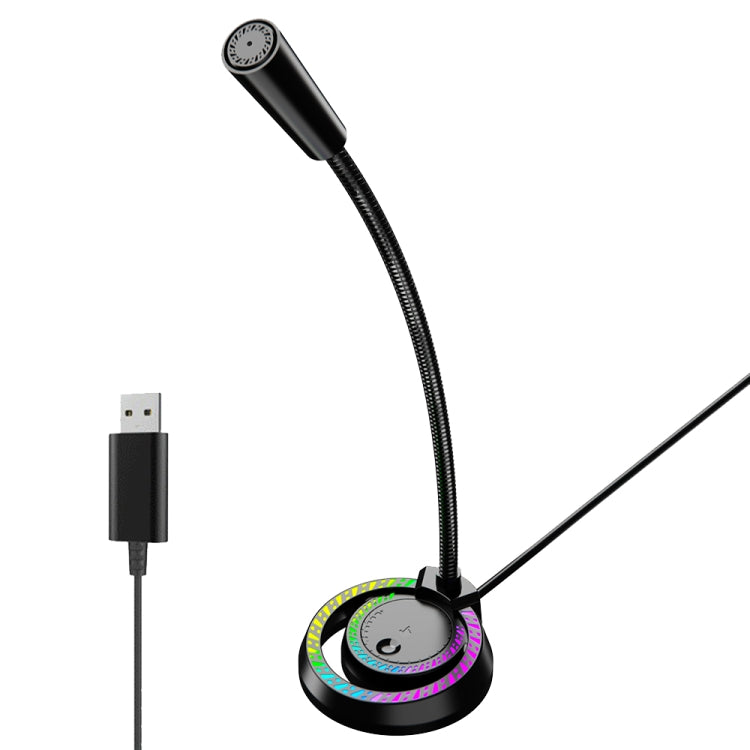 Effetto di illuminazione RGB Microfono da tavolo per computer Effetto di illuminazione RGB Microfono da tavolo per computer